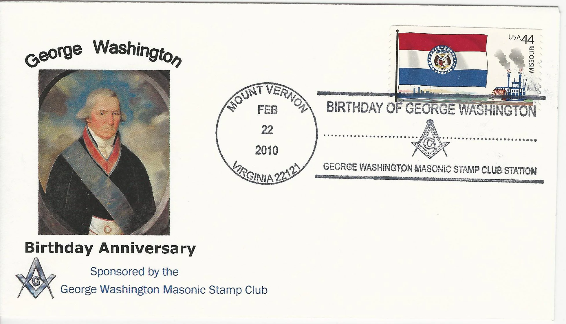 George Washington Brithday Postmark #1: Mount Vernon, VA&hellip;